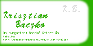 krisztian baczko business card